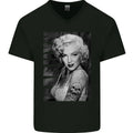 Marilyn Tattoo Mens V-Neck Cotton T-Shirt