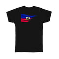 Gift T-Shirt : Haiti Flag Modern Country Expat