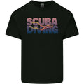 Scuba Diving Silhouette Diver Mens Light Cotton T-Shirt