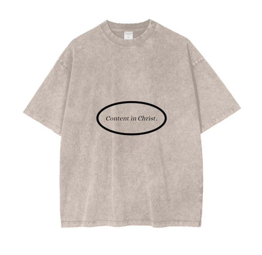 Content In Christ Oversized Shirt