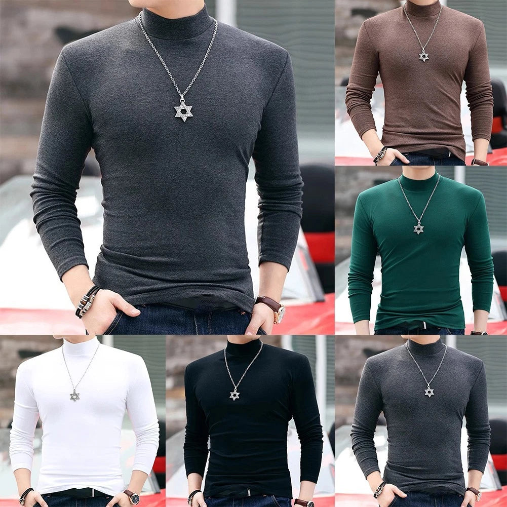 Innovative Men's Pullover featuring a Modern Take on the Half Neck Style
