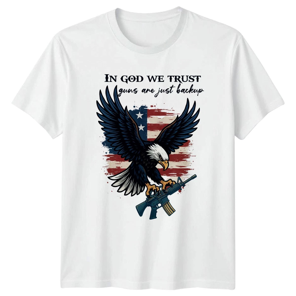 In God We Trust Guns T-Shirt 2nd Amendment Patriotic 4th Of July Gift For Him
