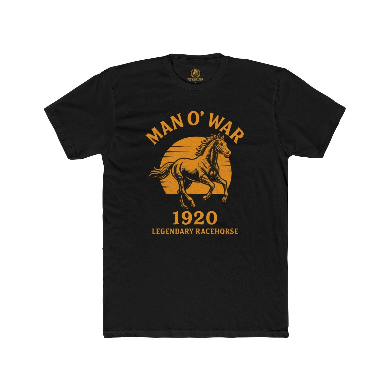 Man O' War 1920, Unisex Cotton Tee, Retro Style T-Shirt, Equestrian Apparel.