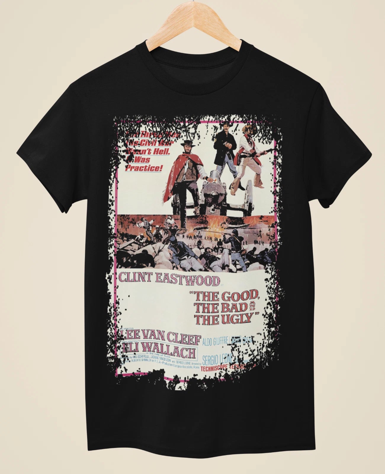 The Good, The Bad & The Ugly - Western Movie Poster inspired Unisex Black TShirt
