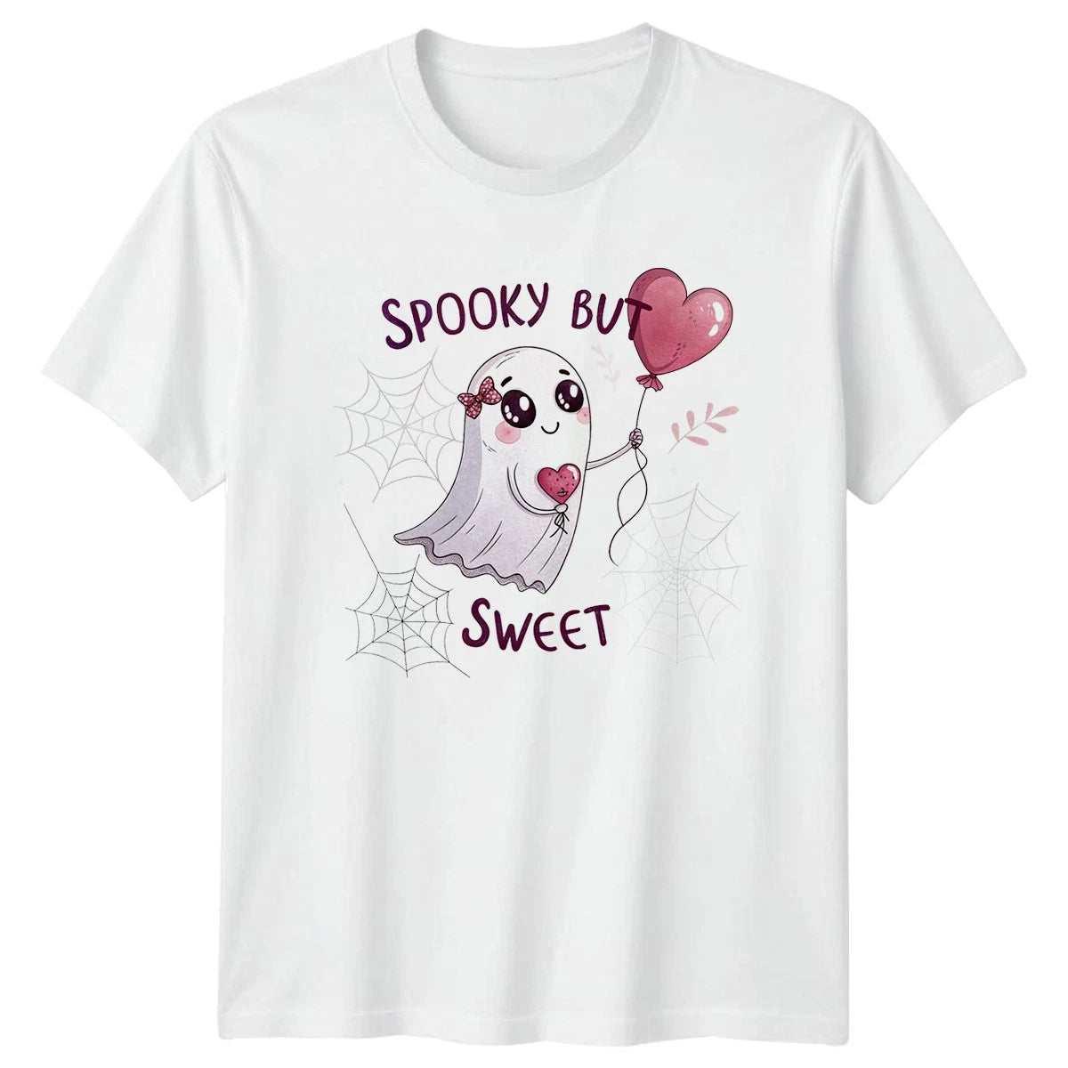 Spooky But Sweet Womens T-Shirt Cute Ghost Halloween Halloween Gift For Her