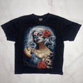 Streetwear × Vintage Wild Skulls Vintage T-Shirt L Size Mens Black