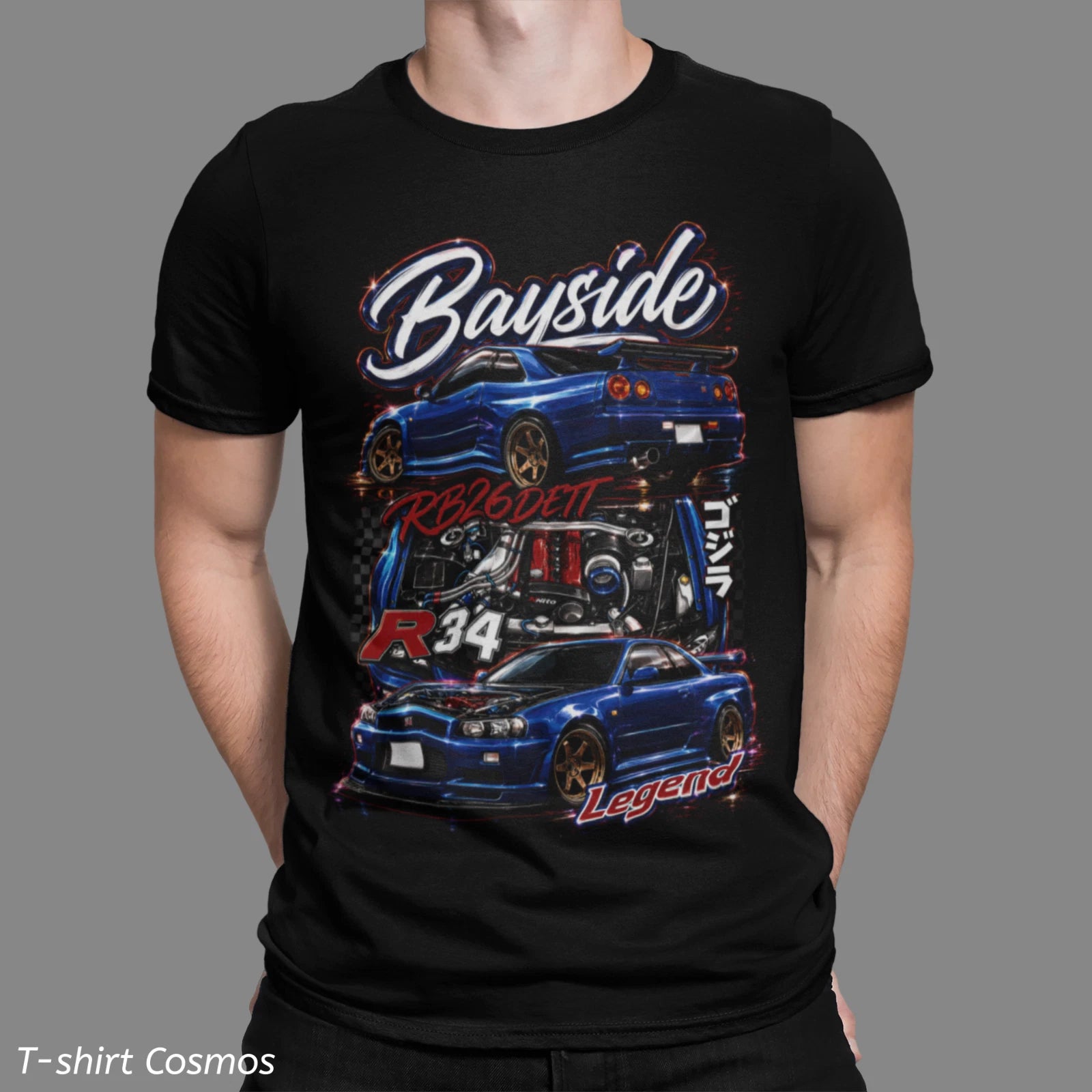 JDM Bayside Legend Skyline T-shirt Fast & Furios  Street Racing Drifting style