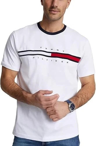 Tommy Straight line Logo Tip Collared T- Shirt -Classic Fit