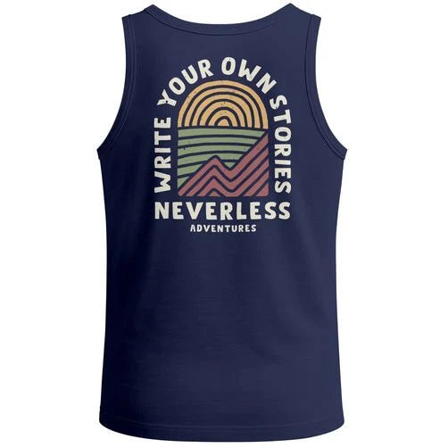 Men's Tank Top Back Print Adventures Lettering Outdoor Fashion Street Style