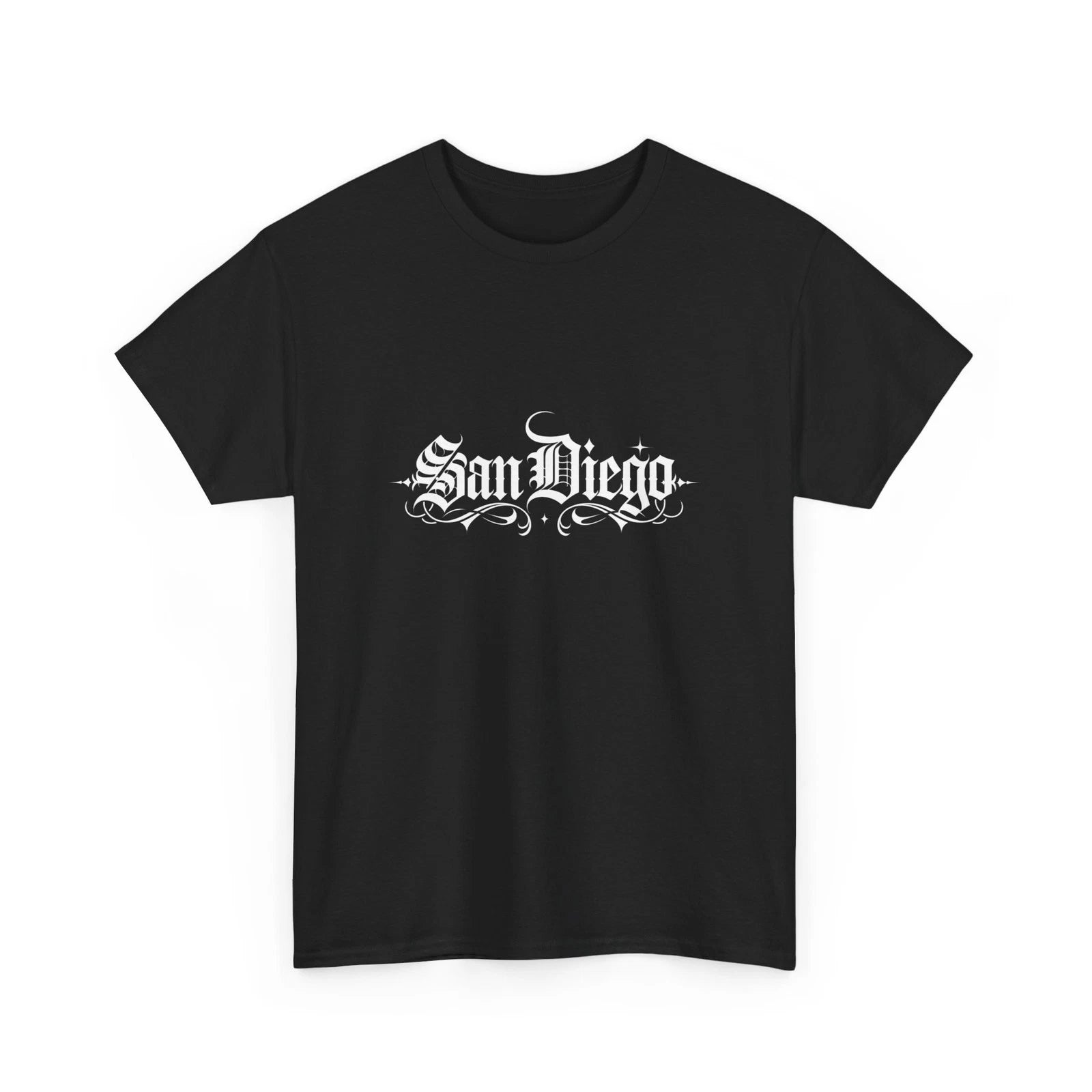 Impressley San Diego T-Shirt – Vintage Gothic Lettering Streetwear Tee
