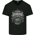 Premium Legend 55th Birthday 1971 Mens V-Neck Cotton T-Shirt