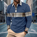 Men's Long Sleeve Fashion POLO Shirt Classic Button Casual Baggy Shirts
