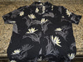 Truth Brand Casual Shirt Button Men's Large Black Hawaii Birds Of Paradise NEW