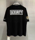 300g High Street Embroidery Badge Letter Print Unisex Casual Short Sleeve Tee