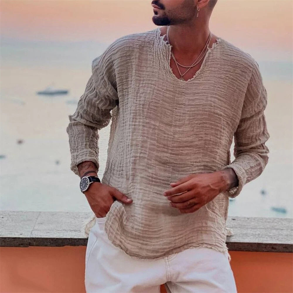 Men Casual Long Sleeve T Shirt Crew Neck Top Running Tee Pullover Sweatshirt