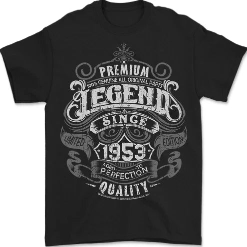 Premium Legend 73rd Birthday 1953 Mens T-Shirt 100% Cotton