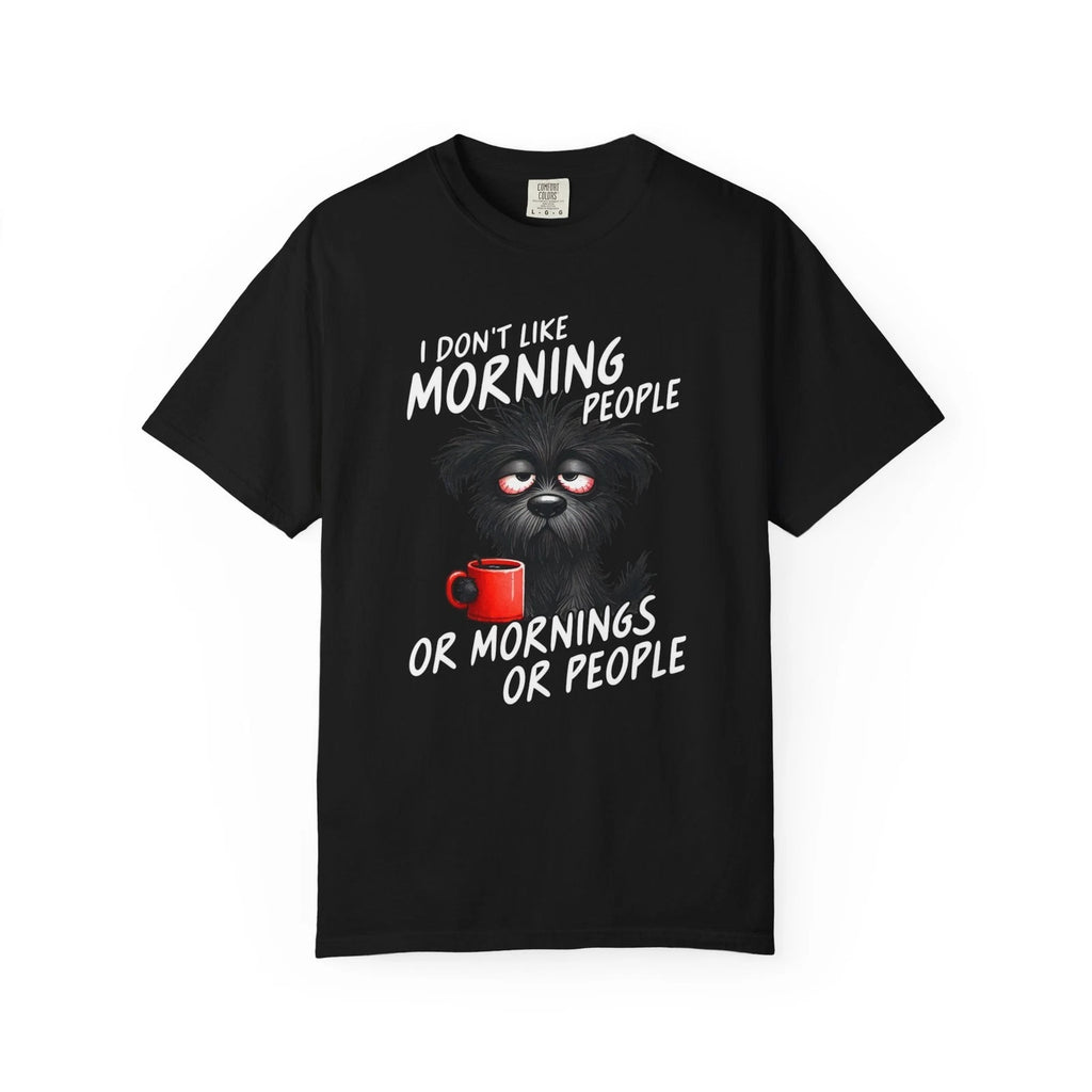 Grumpy Morning Cat T-shirt | I Dont Like Morning People, Coffee