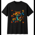 Kitten Portrait Cat Cute Mens T-Shirt Black 100% Cotton Birthday