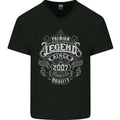 Premium Legend 19th Birthday 2007 Mens V-Neck Cotton T-Shirt