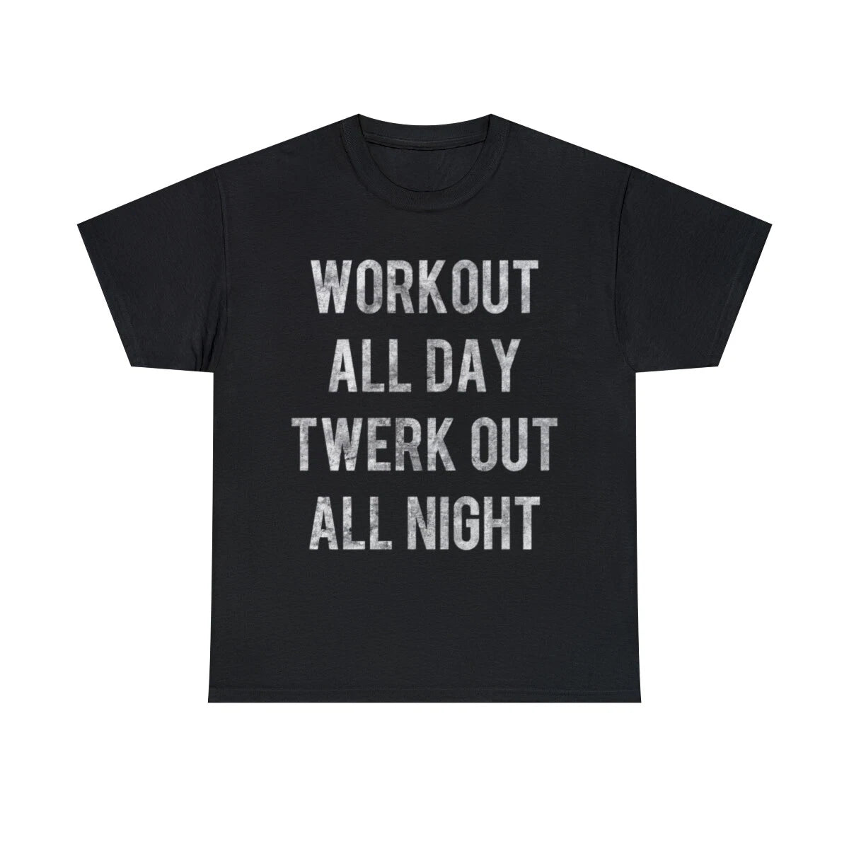 Workout All Day Retro Graphic Tee Shirt, S-5XL