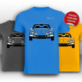 Alpine Rally 1971 Front View Super Cool hand printed T-Shirt