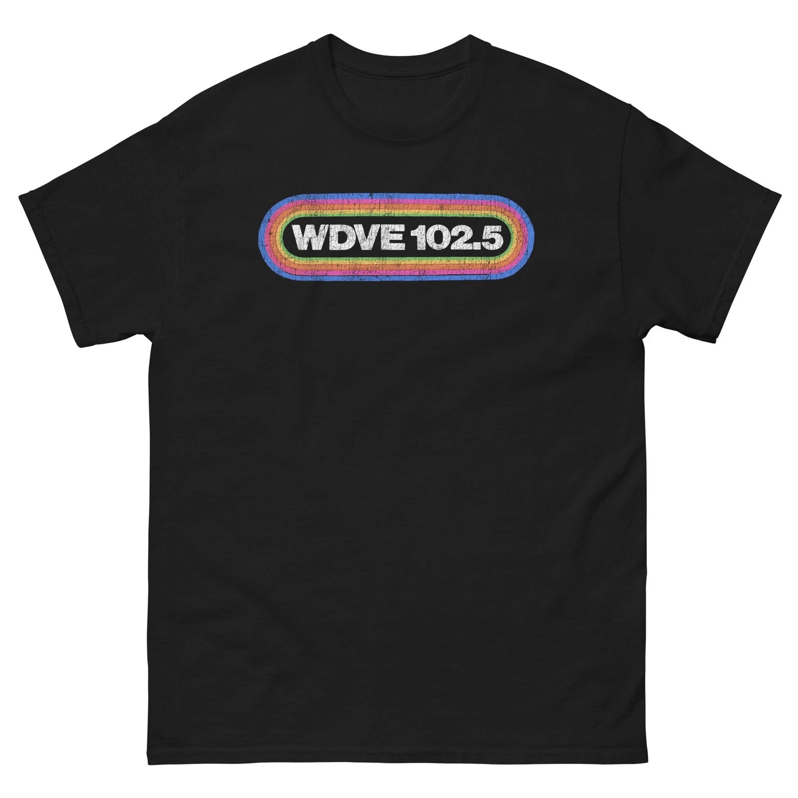 WDVE 102.5 Radio Black Graphic T Shirt Unisex classic tee