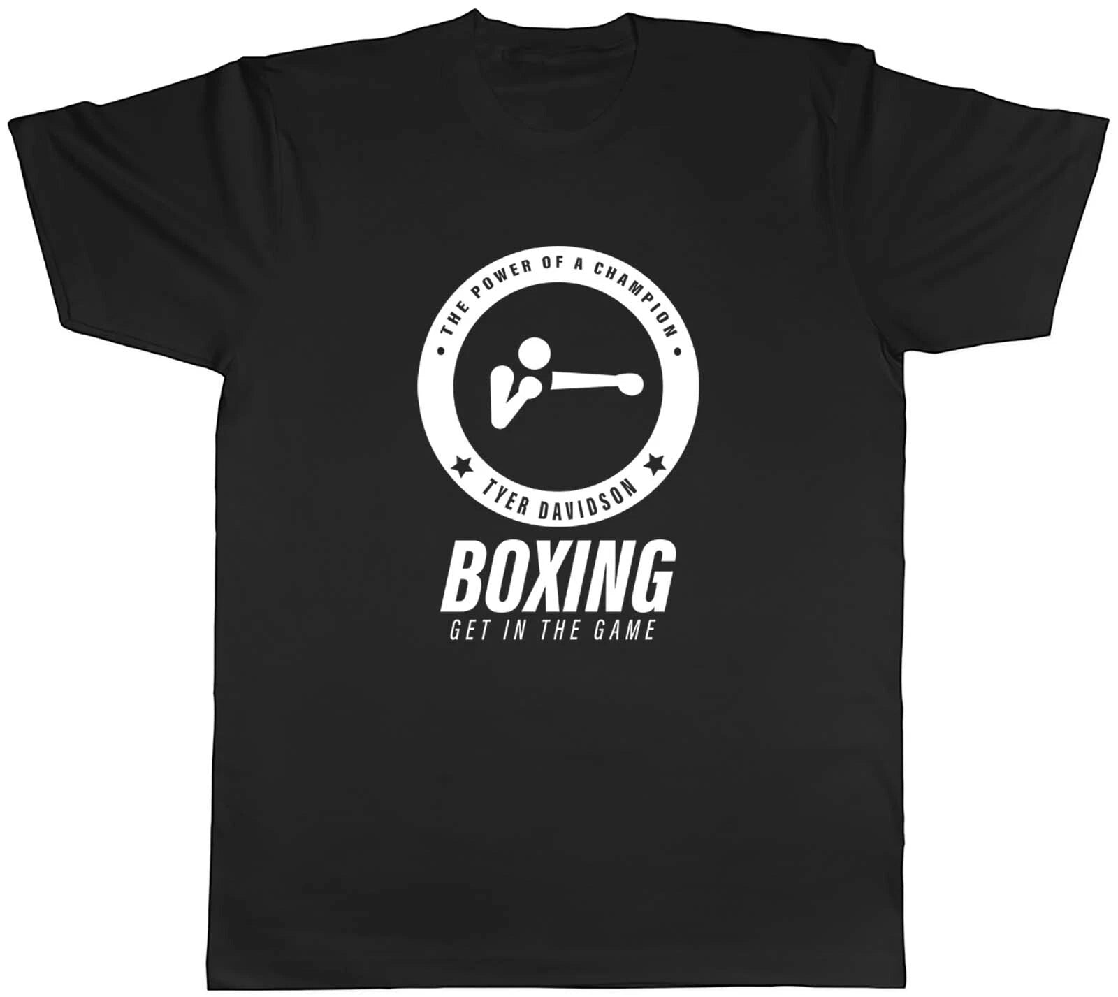 Personalised The Power Of A Champion Boxing Sports Mens Unisex T-Shirt Tee Gift