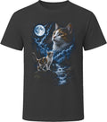 Calico Cat Howling at the Moon T-Shirt