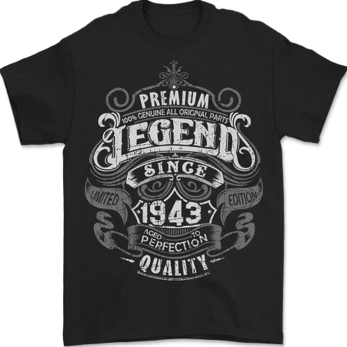 Premium Legend 83rd Birthday 1943 Mens T-Shirt 100% Cotton