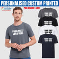 Personalised Printed Text Russell Athletic Pure Organic T-Shirt Shaped Fit T Top