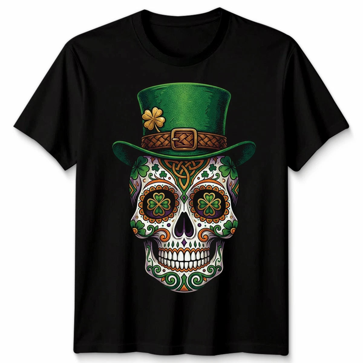 Born In Ireland Sugar Saint Patricks Day Mens Womens T-Shirt of Dead Design