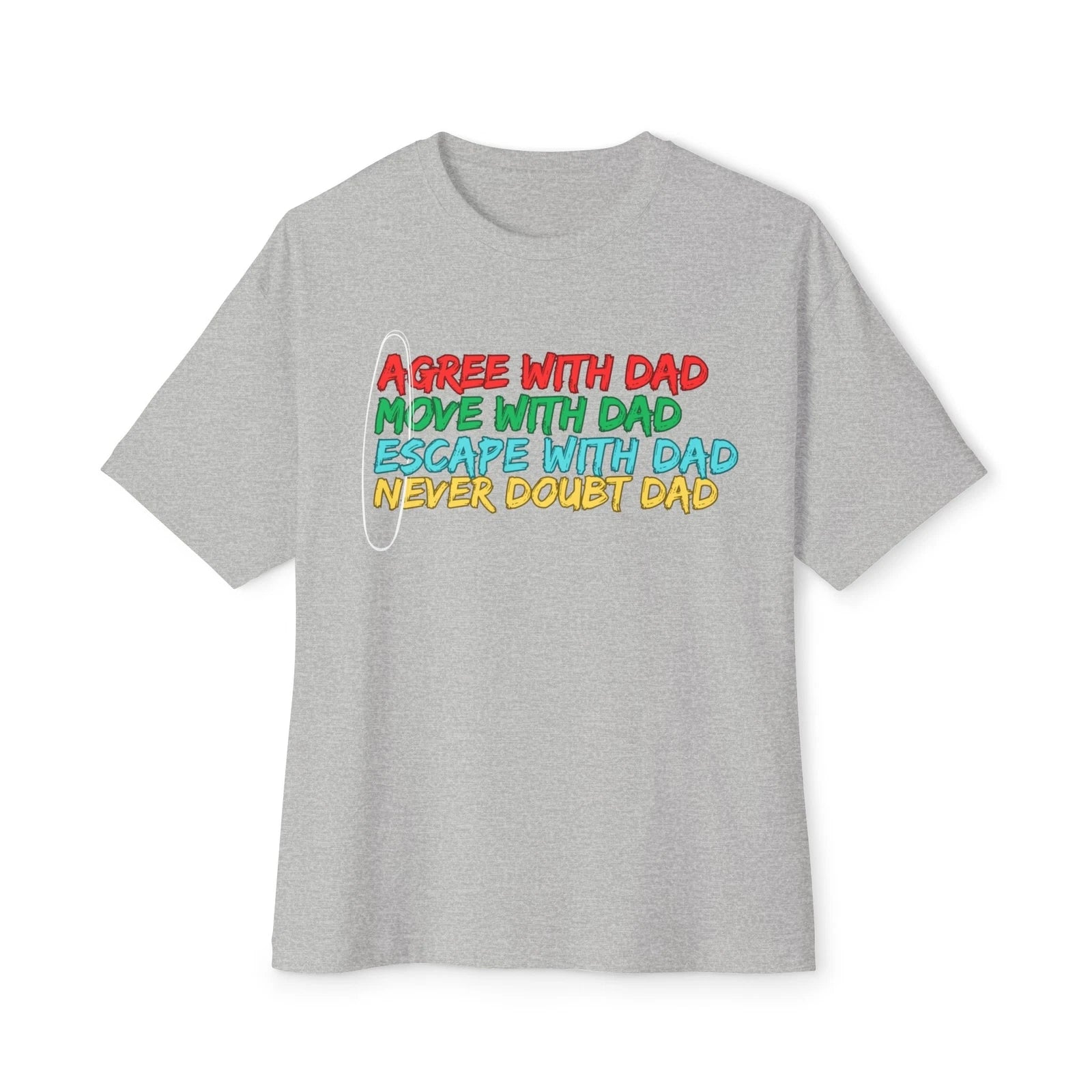 Agree with Dad Tee Amen Father's Day Gift, Funny Dad Shirt,  Oversized Tshirt,
