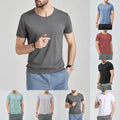 Slip Fit Solid O-Neck T-Shirts for Men Short Sleeve Casual Summer Daily Tops