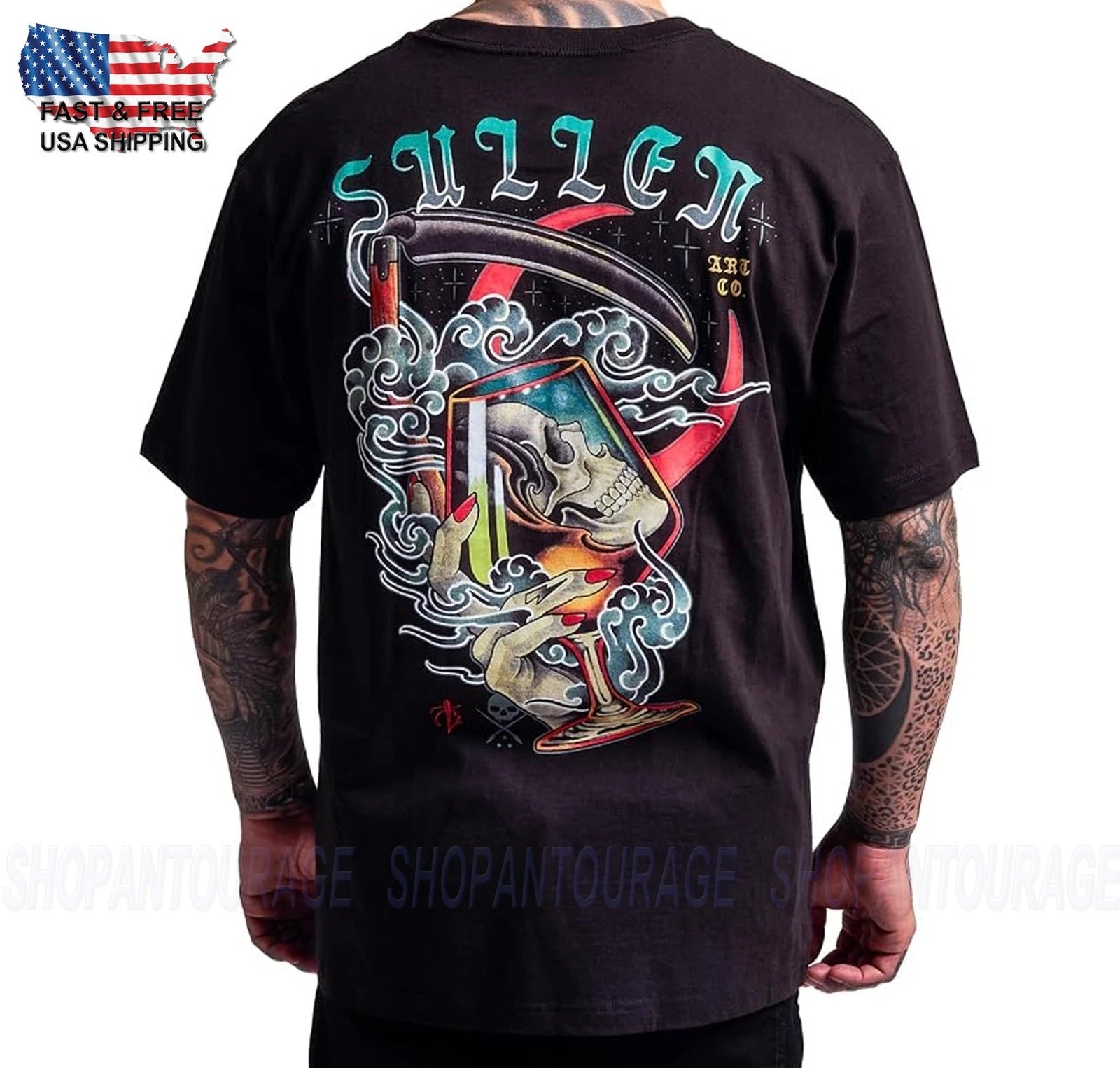 Sullen Art Collective Nightcap Standard Fit SCM8876 Short Sleeve Men`s T-shirt
