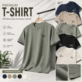 Mens Oversized Boxy Pique Crew Neck T Shirt 240 GSM Cotton Rich Casual Tee