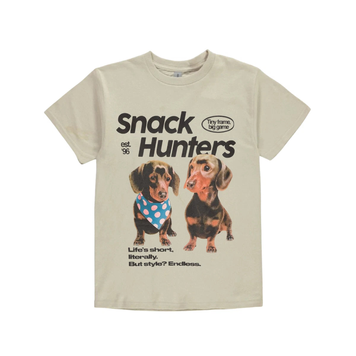 Dachshund T-Shirt Snack Hunters Funny Wiener Dog Vintage Aesthetic Graphic Tee