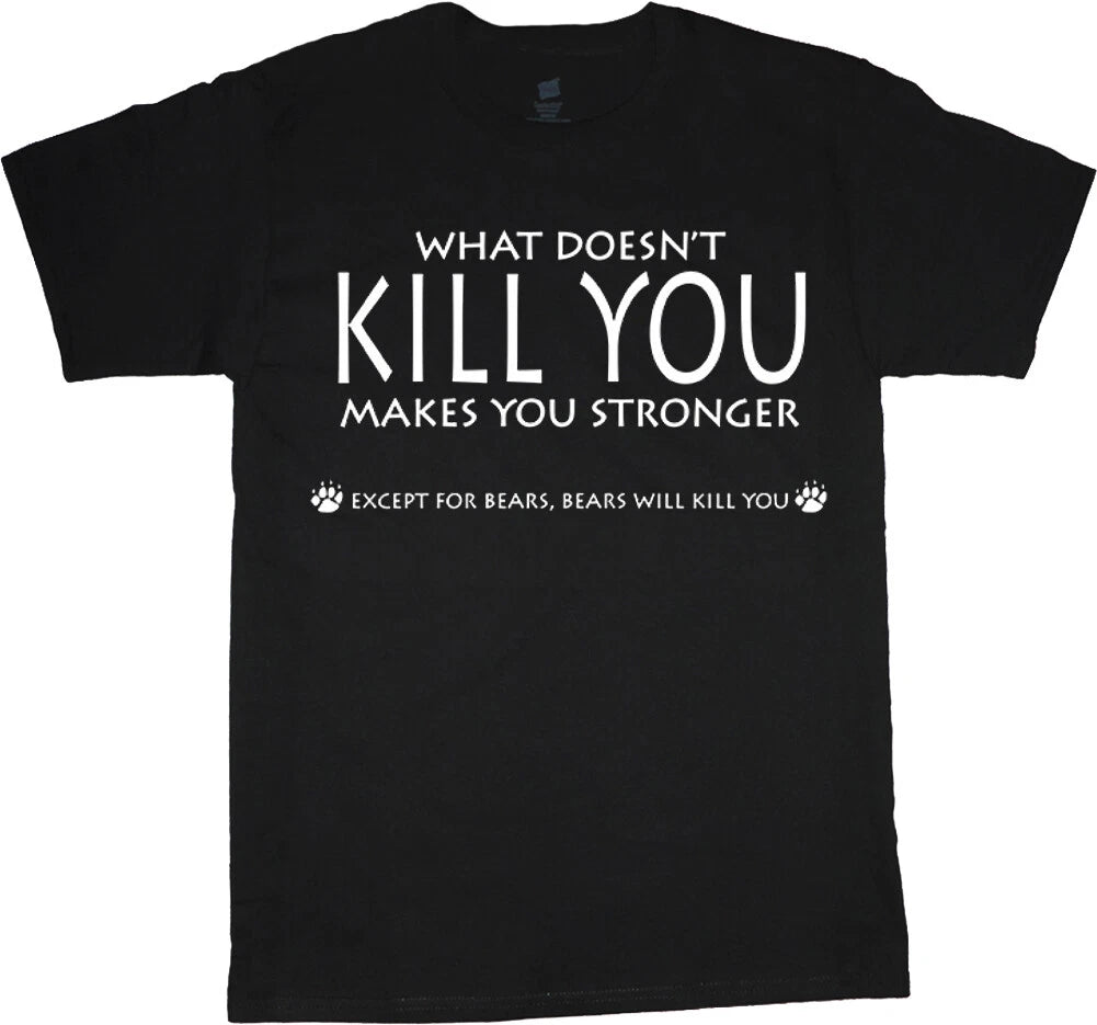 Funny Shirts for Men Bear Attacks Guy Gifts for Dad Mens Graphic Tees