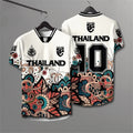 Thailand Flag 3D Printed Football T-Shirts Breathable Generic Polyester QuickDry