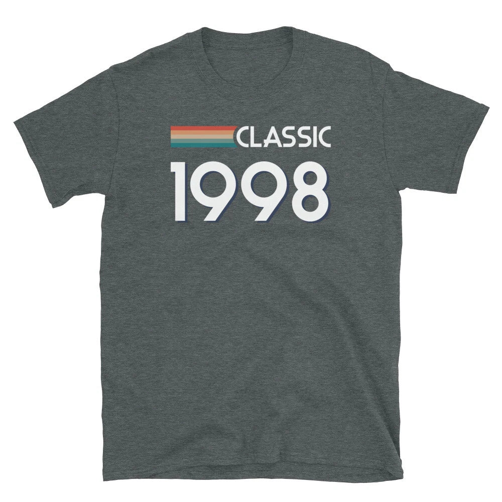 Classic Retro Inspired Graphic Birthday 1998 Vintage Short-Sleeve Unisex T-Shirt