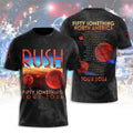 Rush Fifty Something Tour 2026 3D Apparel Tshirt
