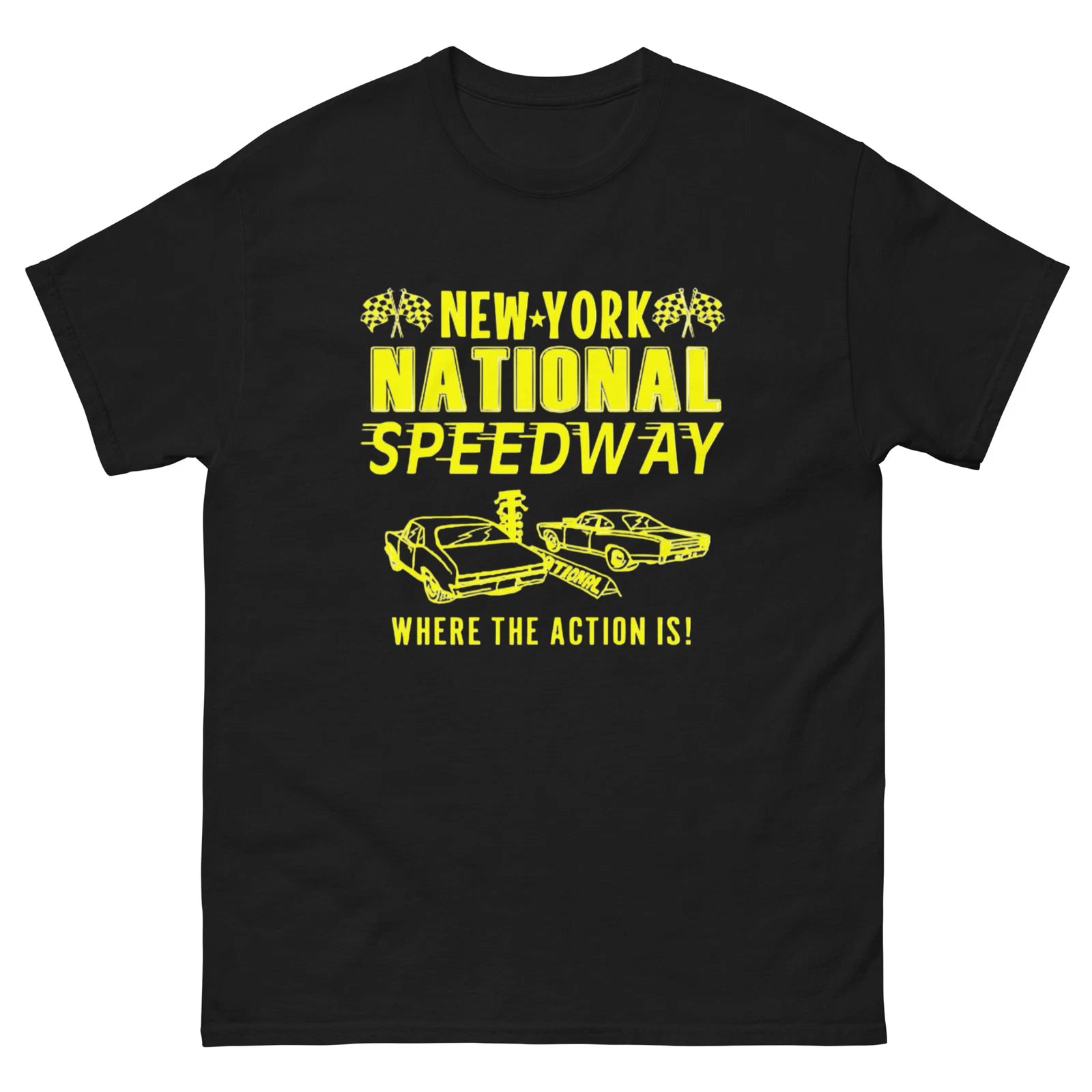 NY NATIONAL SPEEDWAY DRAG STRIP T SHIRT by RACE CITY RETRO GASSER MUSCLE CAR