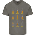 Optimism Pessimism Beer Alcohol Funny Mens V-Neck Cotton T-Shirt