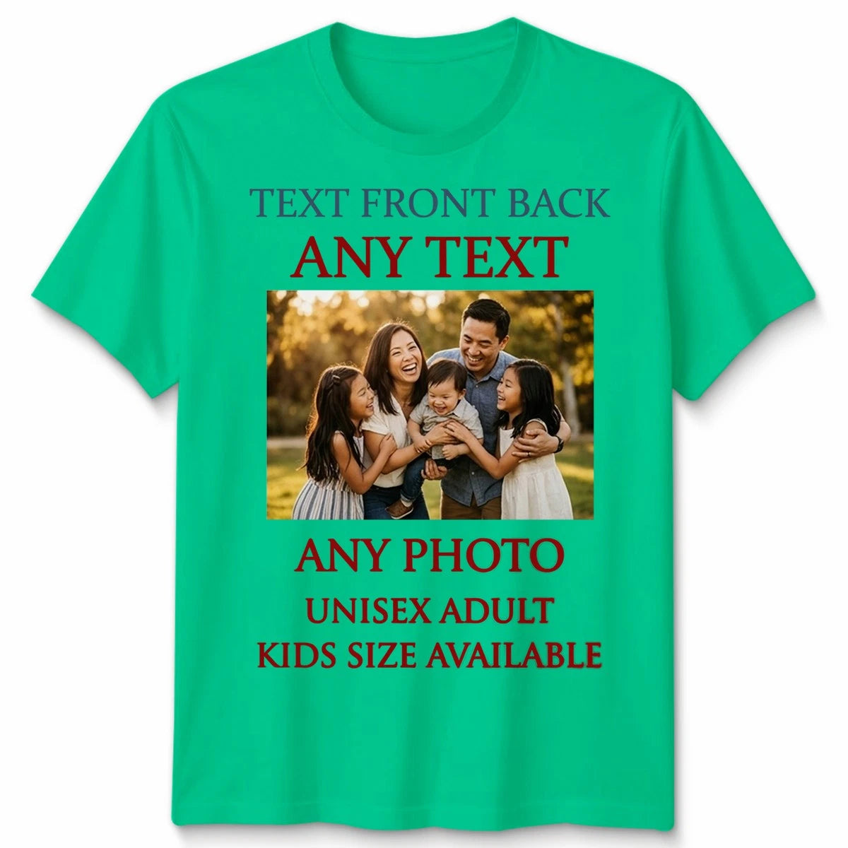 Personalised Unisex T Shirt Custom Your Photo Logo Text Stag Do Hen Party