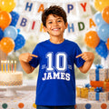 Personalised 10th Birthday Name Boys T Shirt