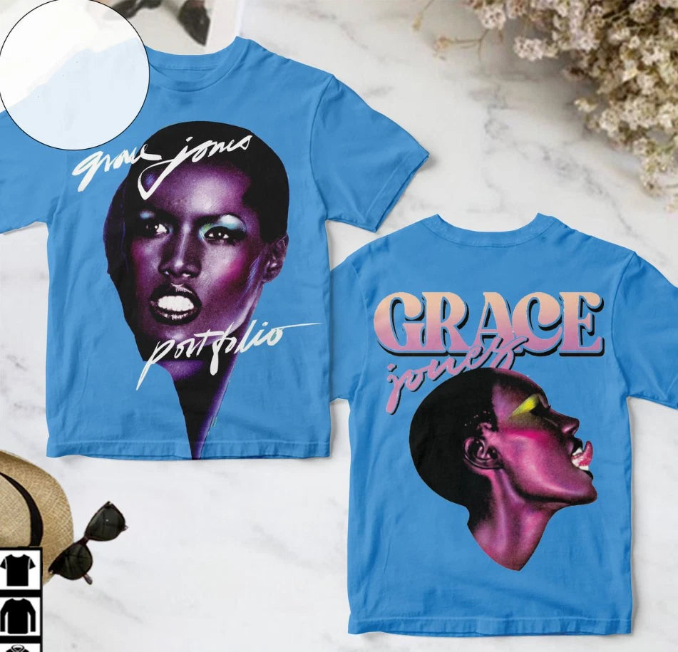 Grace Jones Portfolio Album Cover AOP 3D T-shirt OM385