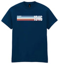 Personalised 80th Birthday T Shirt 1946 Men Vintage Turning 80 Custom Gift Him