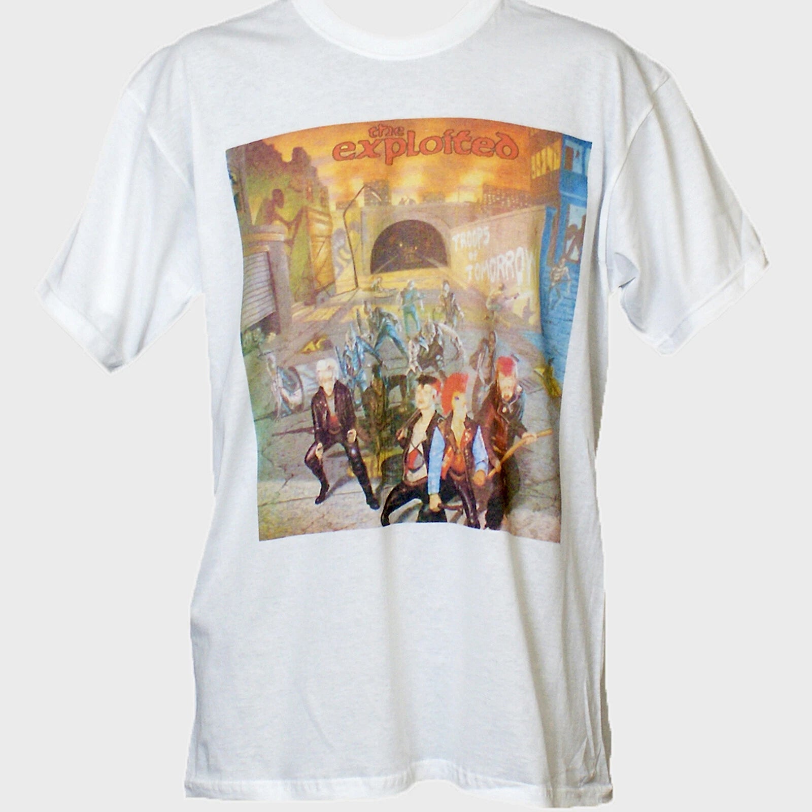 The Exploited Hardcore Punk Rock Short Sleeve White Unisex T-shirt S-3XL