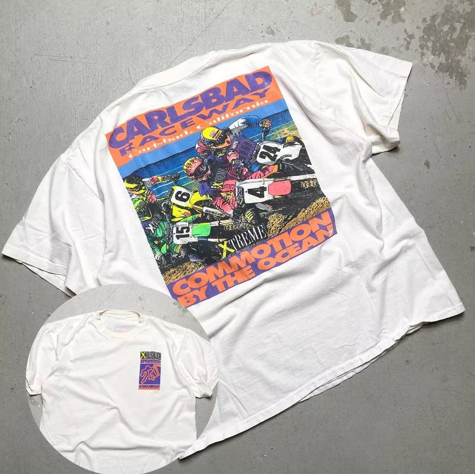 1992 Xtreme Racing Commotion by the Ocean Carlsbad Raceway Motocross T-shirt