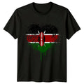 Kenya Flag Shield Mens T-Shirt Travel Africa Distressed Tee