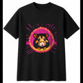 Double Exposure Roborovski Hamster Glowing Cute Mens T-Shirt Black 100% Cotton